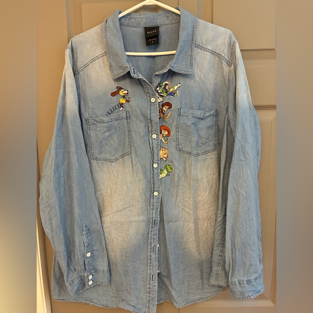 Disney Pixar Toy Story Embroidered Denim Shirt